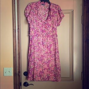 Anthro- left of center ruffle floral print dress